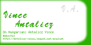 vince antalicz business card